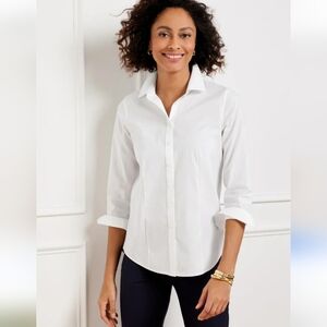 Talbots White Button Down Shirt for Women